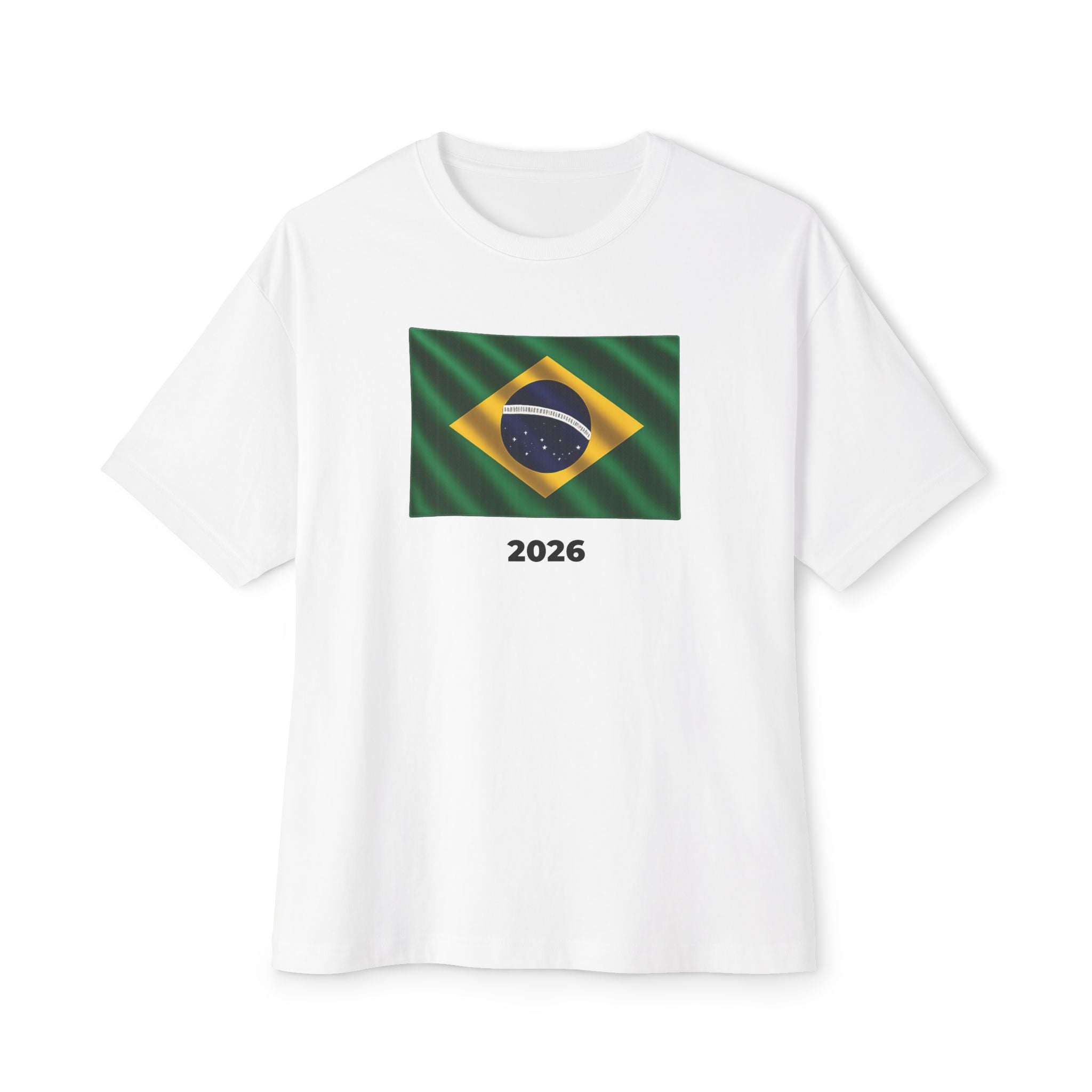 Brazil Flag Oversized Unisex T-Shirt 2026