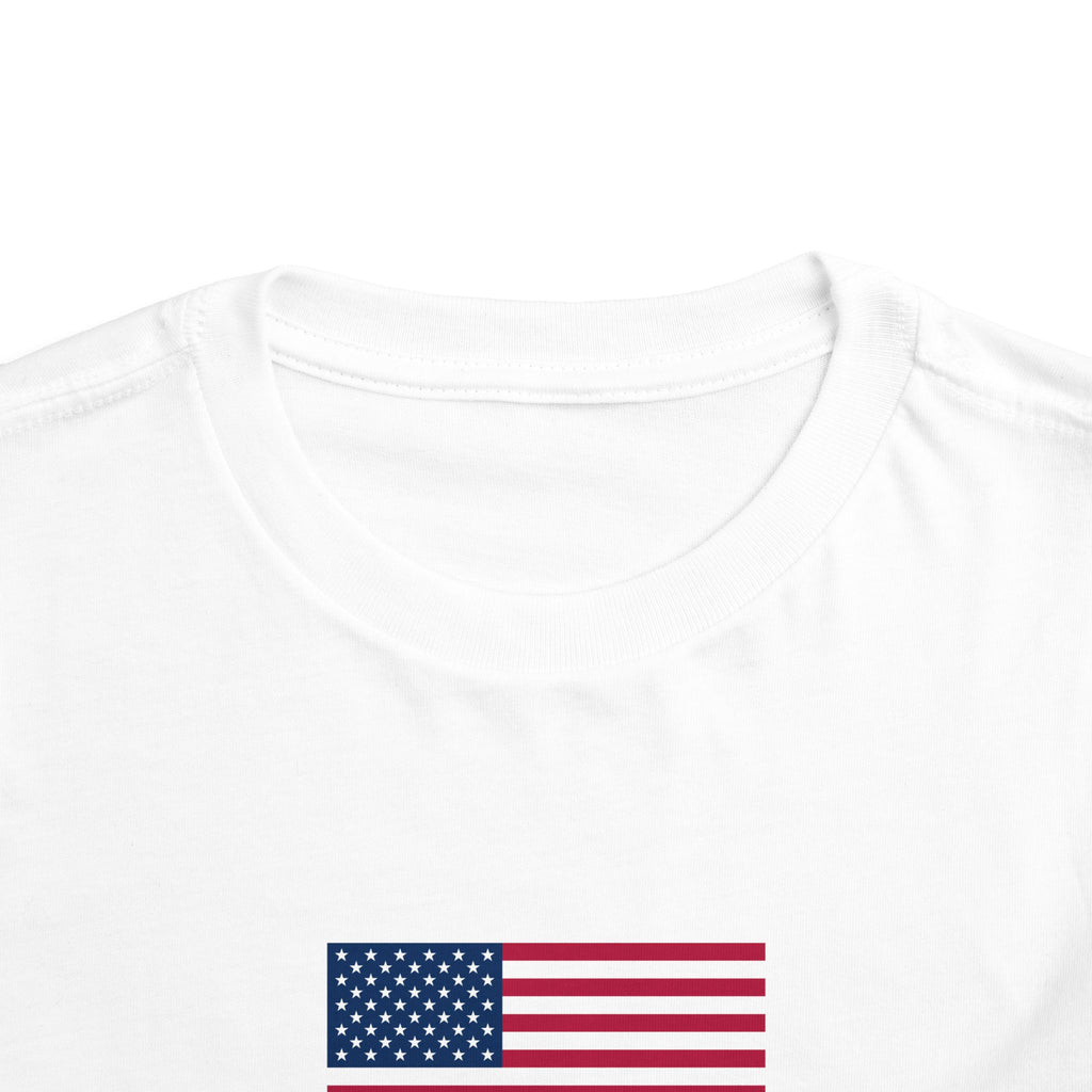 American Flag Toddler Tee | Patriotic USA Shirt for Boys & Girls