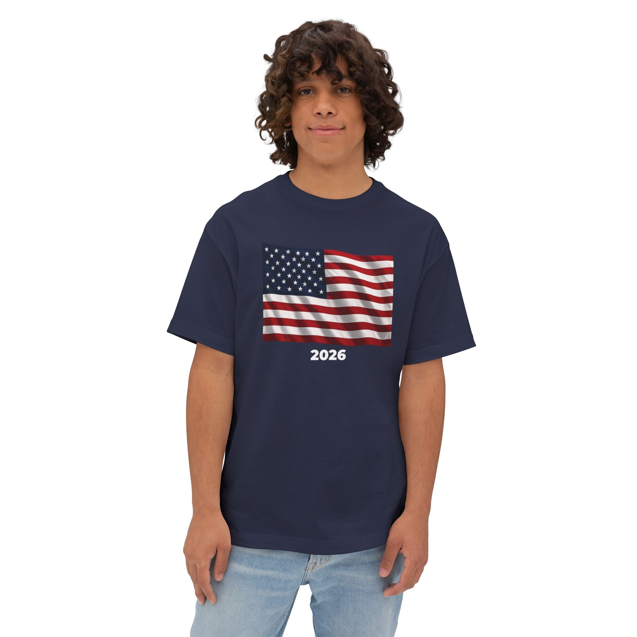USA Flag Oversized Unisex T-Shirt 2026