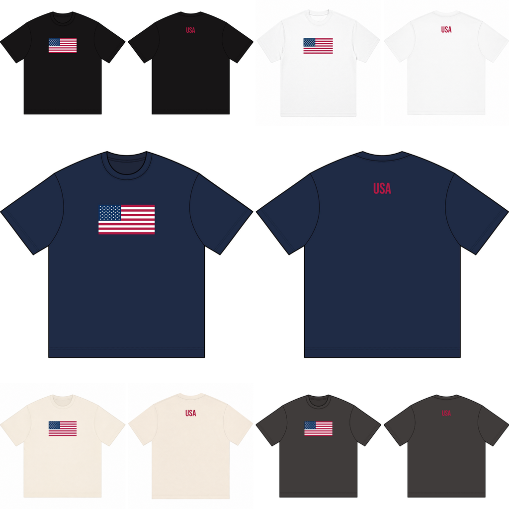 American Flag T-Shirt | USA Back Print Patriotic Shirt for Men