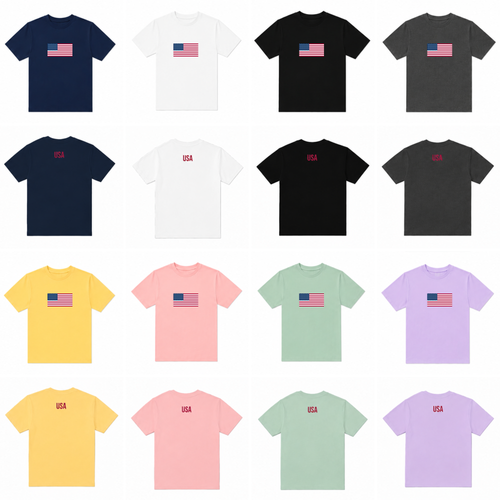 American Flag Youth Tee | USA Back Print Shirt for Boys & Girls
