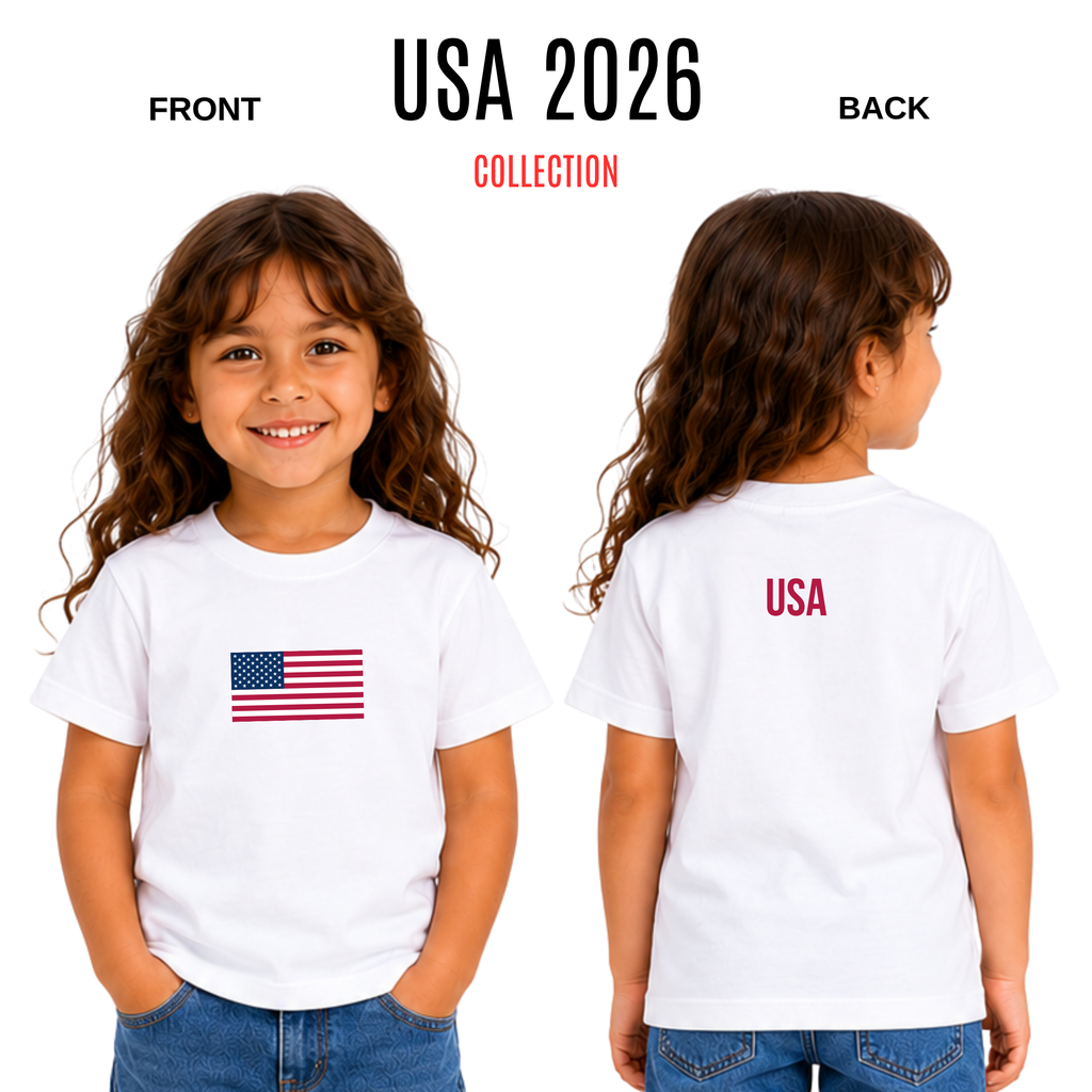 American Flag Toddler Tee | Patriotic USA Shirt for Boys & Girls