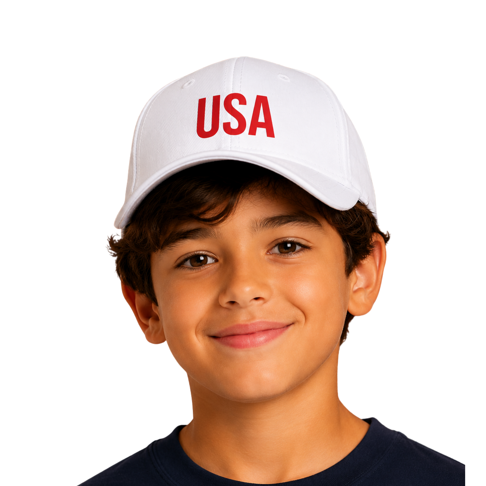 Kids USA Embroidered Cap | Patriotic Baseball Hat for Boys & Girls