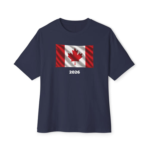 Canada Flag Oversized Unisex T-Shirt 2026
