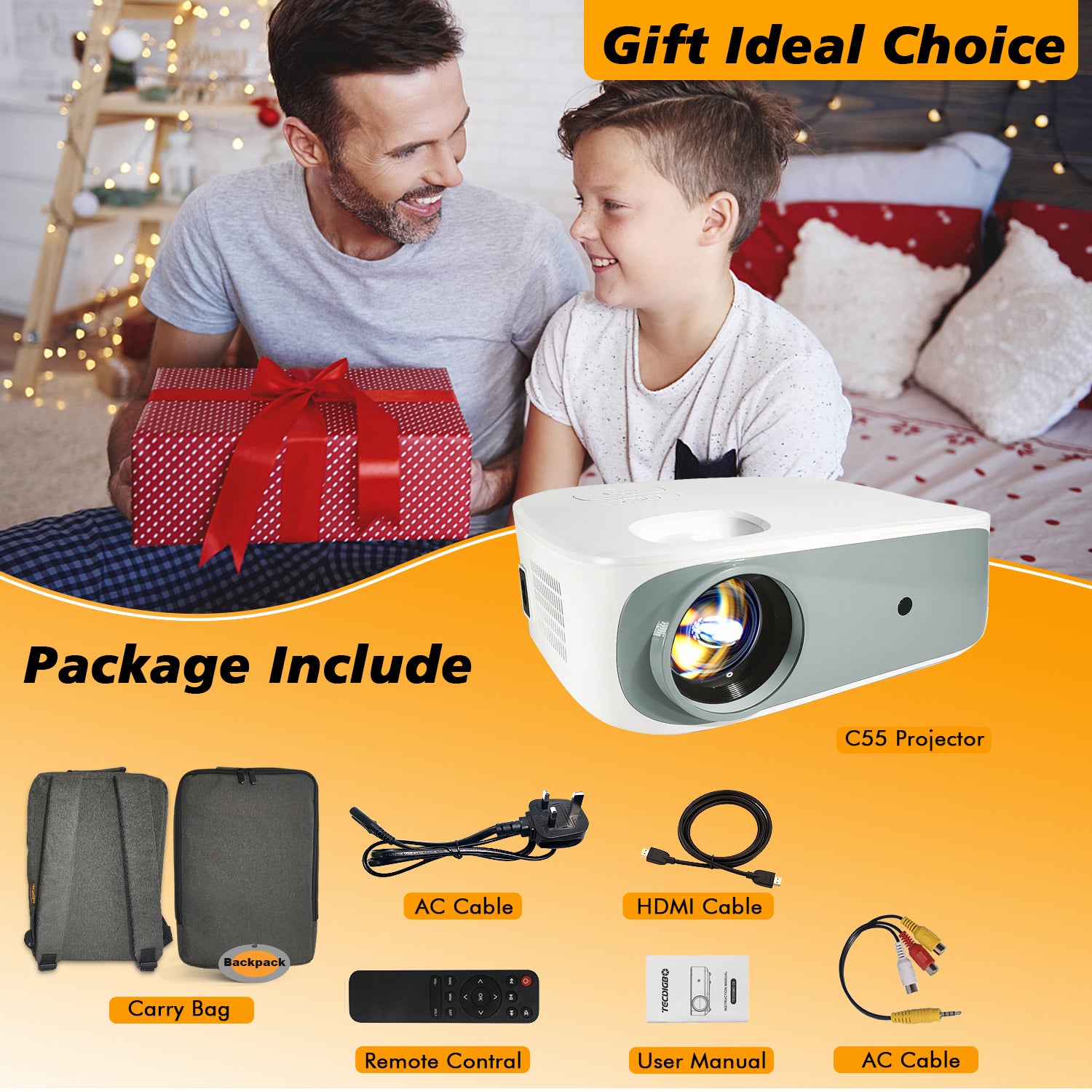 Portable Mini Projector for Outdoor Movies – Perfect for World Cup 2026 Watch Parties
