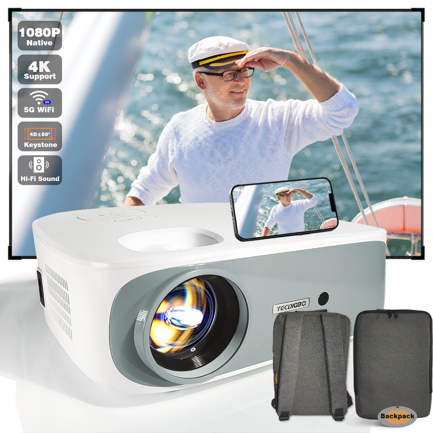 Portable Mini Projector for Outdoor Movies – Perfect for World Cup 2026 Watch Parties